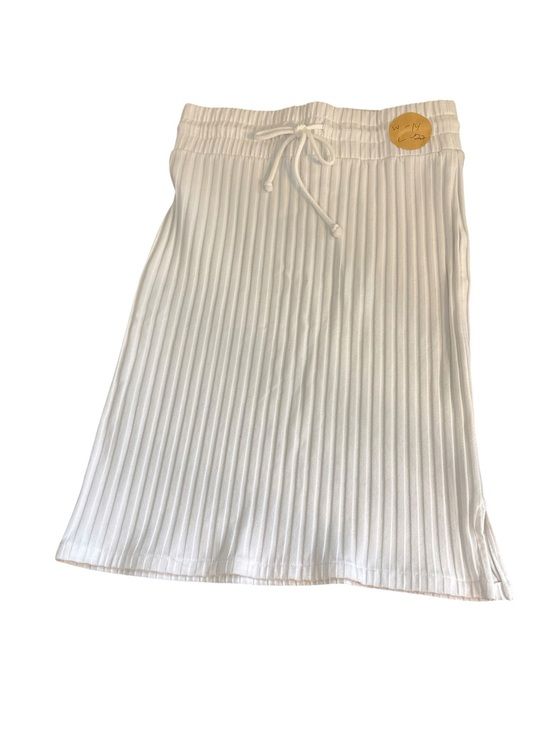 Universal Thread Dresses & Skirts - Universal Thread Ivory Ribbed Midi Skirt with Drawstring